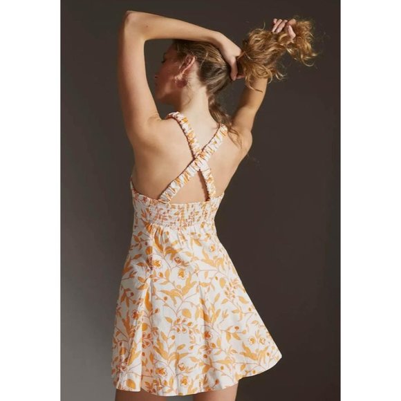 Maeve Anthropologie Sweetheart Mini Floral Pocket Dress Sz XL - Picture 2 of 7